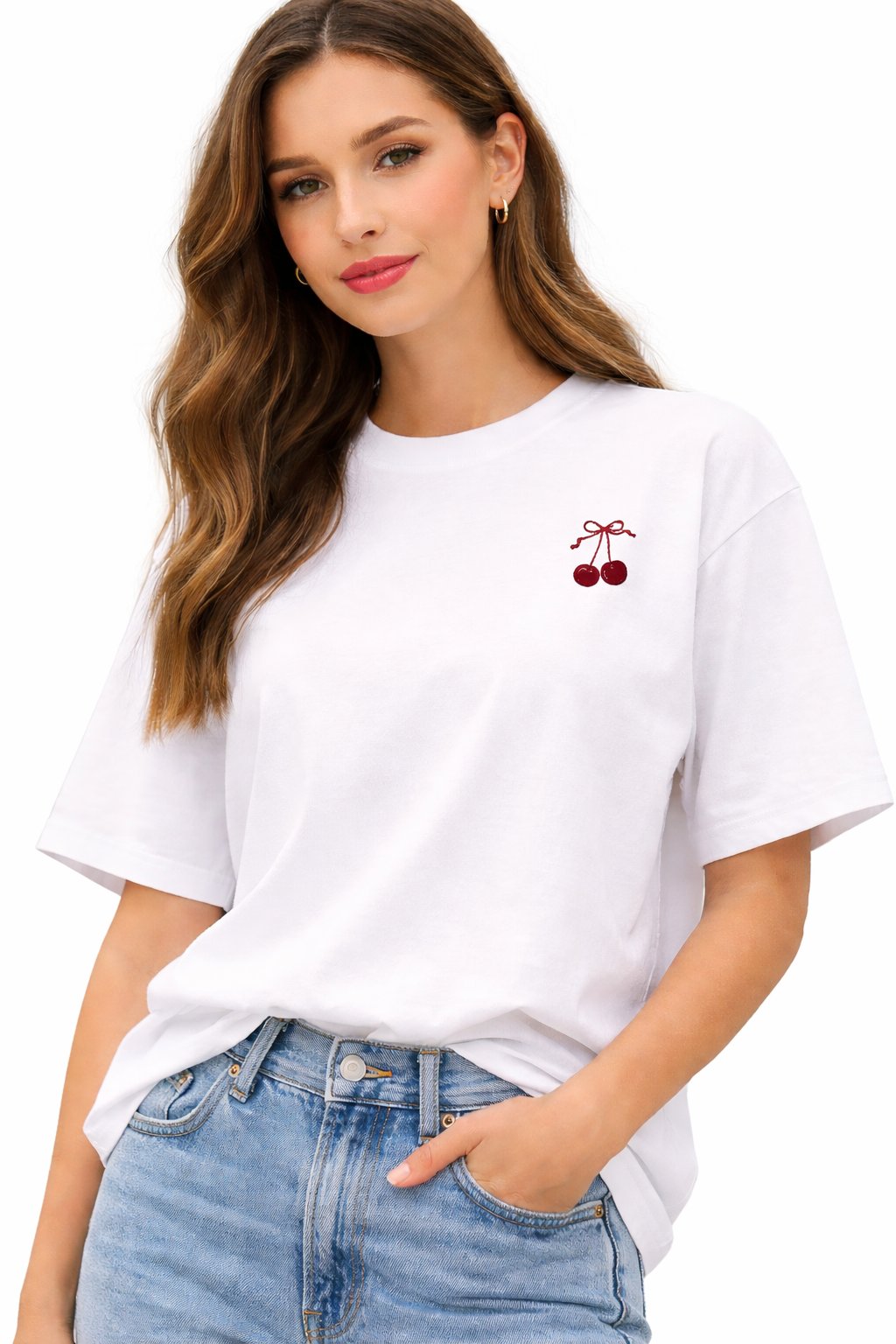 Cherry Oversized Standard T-Shirt for Girls